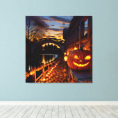 Halloween Landschaft Vier Leinwanddruck (Insitu (Holzboden))