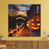 Halloween Landschaft Vier Leinwanddruck (Insitu (Wohnzimmer))