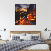 Halloween Landschaft Vier Leinwanddruck (Insitu (Schlafzimmer))