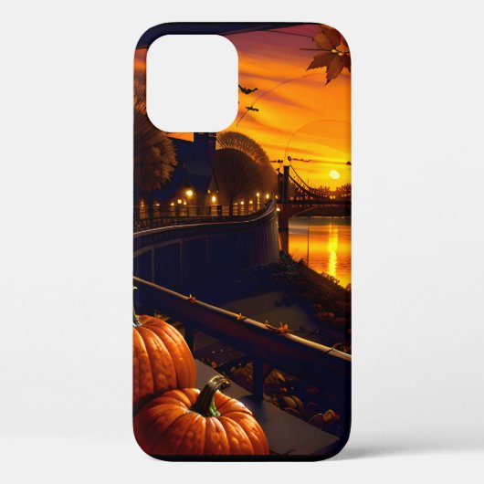 Halloween Landschaft Zwei Case-Mate iPhone Hülle (Rückseite)