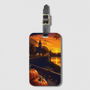 Halloween Landschaft Zwei Gepäckanhänger