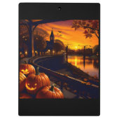 Halloween Landschaft Zwei Klemmbrett (Rückseite)
