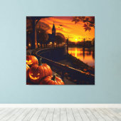 Halloween Landschaft Zwei Leinwanddruck (Insitu (Holzboden))