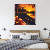 Halloween Landschaft Zwei Leinwanddruck (Insitu (Schlafzimmer))