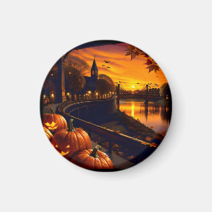 Halloween Landschaft Zwei Magnet