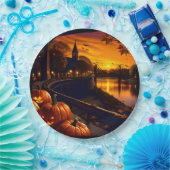 Halloween Landschaft Zwei Pappteller (Party)