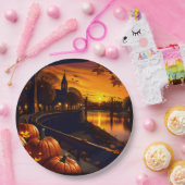 Halloween Landschaft Zwei Pappteller (Party)
