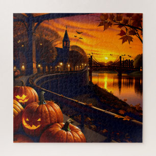 Halloween Landschaft Zwei Puzzle