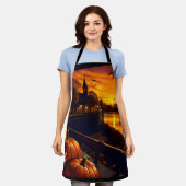 Halloween Landschaft Zwei Schürze (Getragen)