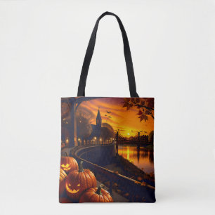 Halloween Landschaft Zwei Tasche