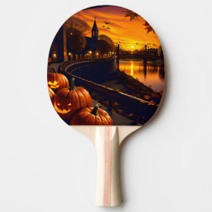 Halloween Landschaft Zwei Tischtennis Schläger