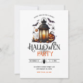 Halloween Lantern Baths & Spider Party Einladung (Vorderseite)
