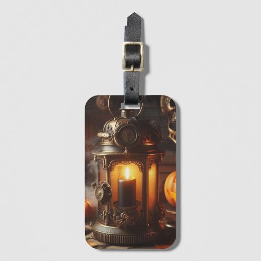 Halloween Lantern Luggage Tag Gepäckanhänger (Vorderseite Vertikal)