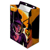 Halloween Large Gift Bag Mittlere Geschenktüte (Vorderseite Schrägansicht)