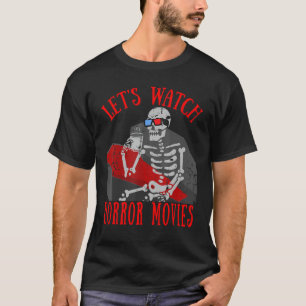 Halloween Lasse Horror Movies Skeleton Coffin T-Shirt
