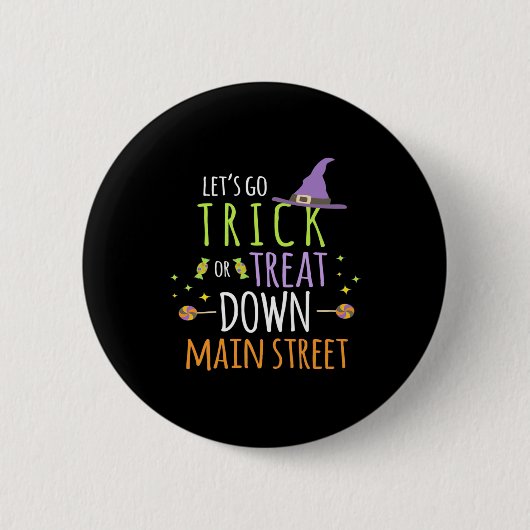 Halloween-Lassenden gehen trick oder behandeln Button (Vorderseite)