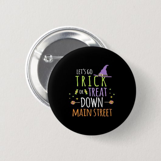 Halloween-Lassenden gehen trick oder behandeln Button (Vorne & Hinten)