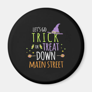 Halloween-Lassenden gehen trick oder behandeln Magnet