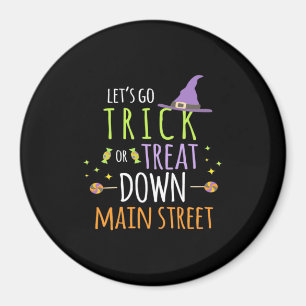 Halloween-Lassenden gehen trick oder behandeln Magnet