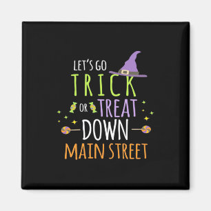 Halloween-Lassenden gehen trick oder behandeln Magnet