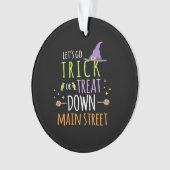 Halloween-Lassenden gehen trick oder behandeln Ornament (Vorderseite)