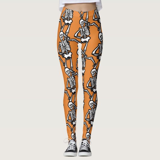 Halloween lässig Skelette Leggings (Vorderseite)