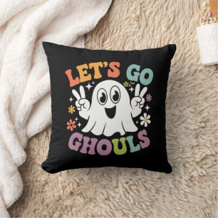 Halloween Lasst uns gehen Ghoule Gespenst Retro Ko Kissen