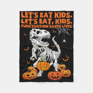 Halloween Lasst uns Kinder essen Pünktierung rette Fleecedecke