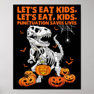 Halloween Lasst uns Kinder essen Pünktlich rettet Poster