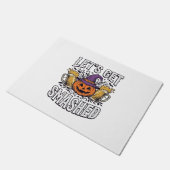 Halloween Lasst Uns Zerschmettern Kürbis Bier Fußmatte (Schrägansicht)
