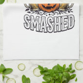 Halloween Lasst Uns Zerschmettern Kürbis Bier Geschirrtuch (Gefaltet)