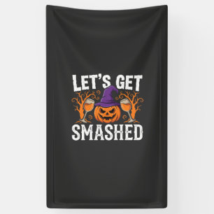 Halloween Lasst Uns Zerstören Kürbis Banner