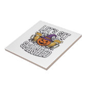 Halloween Lasst Uns Zerstören Kürbis Bier Fliese (Seite)