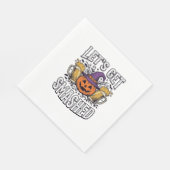Halloween Lasst Uns Zerstören Kürbis Bier Serviette (Ecke)