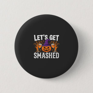 Halloween Lasst Uns Zerstören Kürbis Button