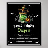 Halloween "Last Night Diapers" Baby Showspiel Poster (Vorne)
