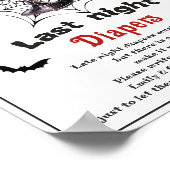 Halloween "Last Night Diapers" Baby Showspiel Poster (Ecke)
