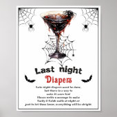 Halloween "Last Night Diapers" Baby Showspiel Poster (Vorne)