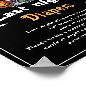 Halloween "Last Night Diapers" Baby Showspiel Poster (Ecke)