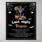 Halloween "Last Night Diapers" Baby Showspiel Poster (Vorne)