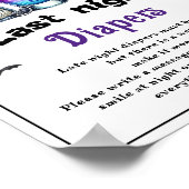 Halloween "Last Night Diapers" Baby Showspiel Poster (Ecke)