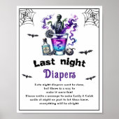 Halloween "Last Night Diapers" Baby Showspiel Poster (Vorne)