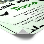 Halloween "Last Night Diapers" Baby Showspiel Poster (Ecke)