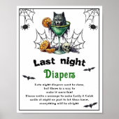 Halloween "Last Night Diapers" Baby Showspiel Poster (Vorne)
