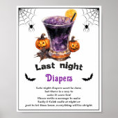 Halloween "Last Night Diapers" Baby Showspiel Poster (Vorne)