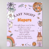 Halloween "Last Night Diapers" Baby Showspiel Poster (Vorne)