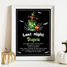Halloween "Last Night Diapers" Baby Showspiel