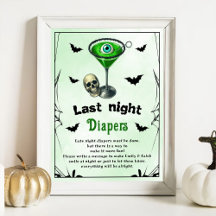 Halloween "Last Night Diapers" Baby Showspiel