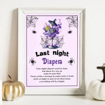 Halloween "Last Night Diapers" Baby Showspiel