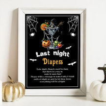 Halloween "Last Night Diapers" Baby Showspiel